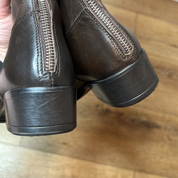 Pierre Darré Dark Brown Leather Riding Boots Size 36/6 - Picture 6 of 9